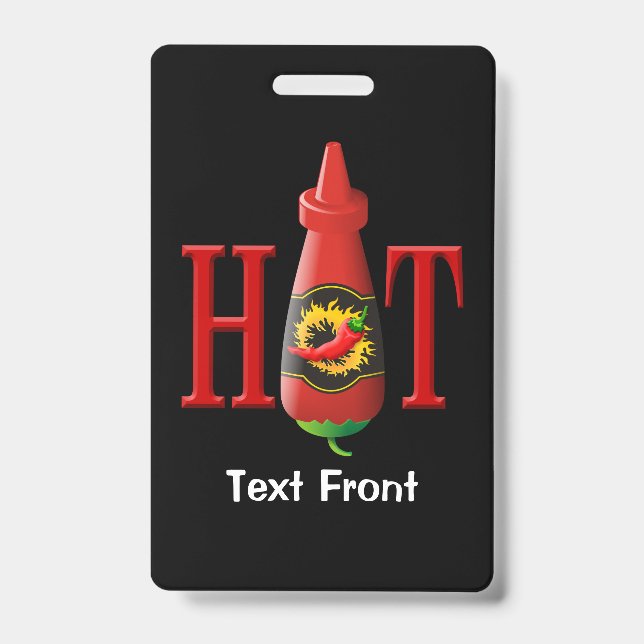 Hot Sauce Bottle Badge (Front)