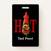 Hot Sauce Bottle Badge
