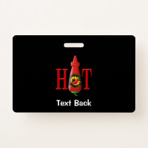 Hot Sauce Bottle Badge