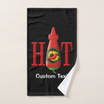 Hot sauce bottle bath towel set