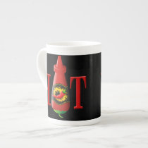 Hot Sauce Bottle Bone China Mug