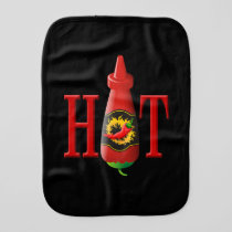 Hot sauce bottle burp cloth