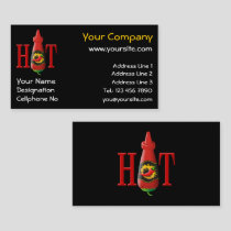 Hot Sauce Bottle Business Card