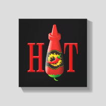 Hot Sauce Bottle Canvas Print