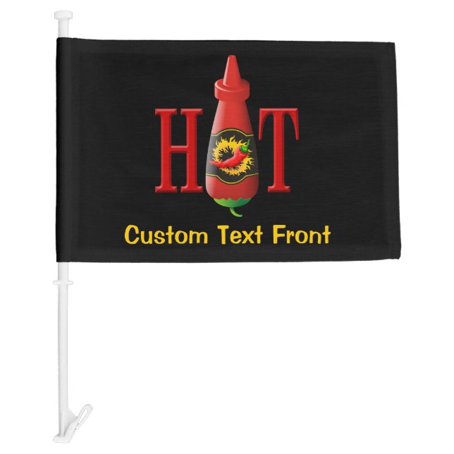 Hot Sauce Bottle Car Flag (Front)