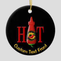 Hot sauce bottle ceramic ornament