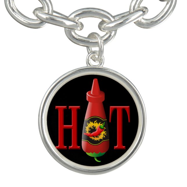 Hot Sauce Bottle Charm Bracelet (Design)