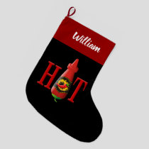 Hot Sauce Bottle Christmas Stocking