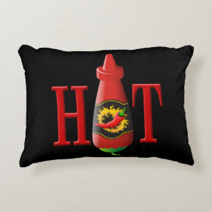 Hot sauce bottle decorative pillow