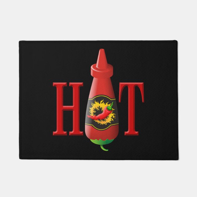 Hot sauce bottle doormat (Front)