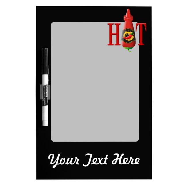 Hot Sauce Bottle Dry-Erase Board (Front)