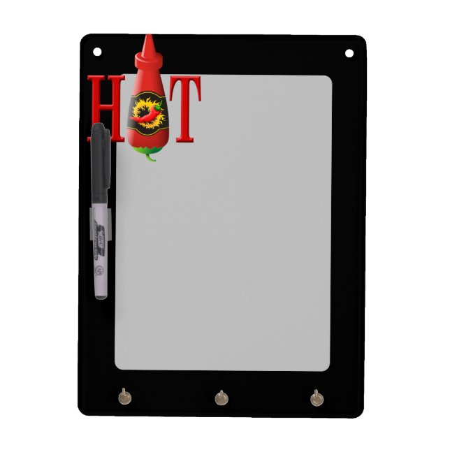 Hot Sauce Bottle Dry-Erase Board (Front)