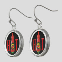 Hot Sauce Bottle Earrings