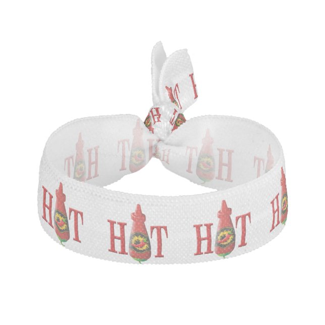 Hot Sauce Bottle Elastic Hair Tie (Front)