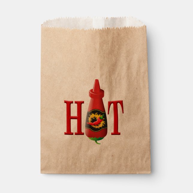 Hot sauce bottle favor bag (Front)
