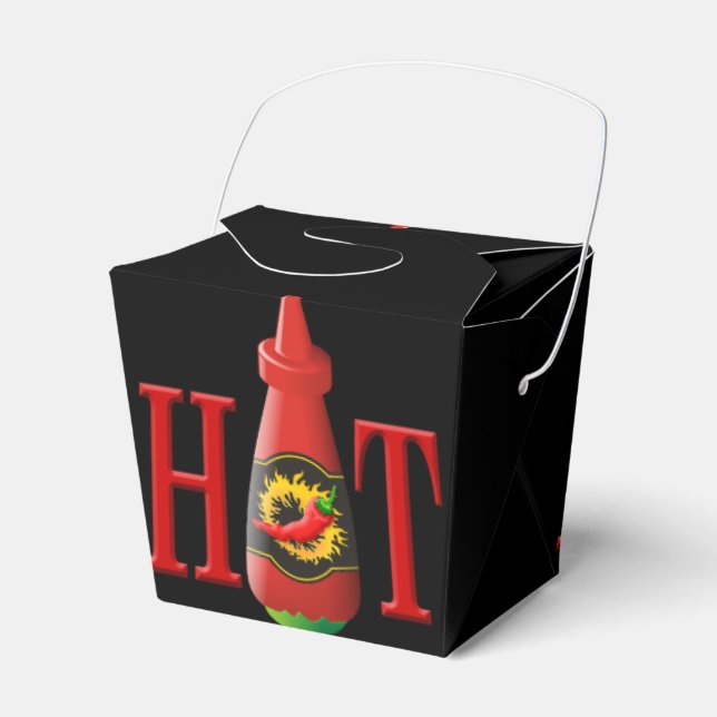 Hot sauce bottle favor boxes (Front Side)