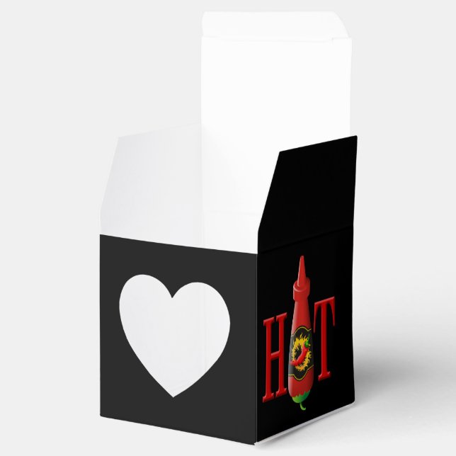 Hot sauce bottle favor boxes (Opened)