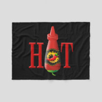 Hot sauce bottle fleece blanket