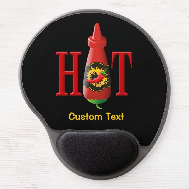 Hot Sauce Bottle Gel Mouse Pad (Front)