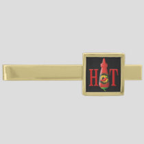 Hot Sauce Bottle Gold Finish Tie Bar