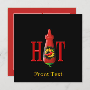 Hot sauce bottle invitation