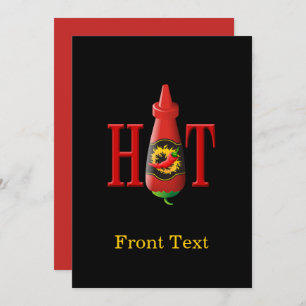 Hot sauce bottle invitation