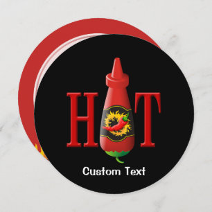 Hot Sauce Bottle Invitation