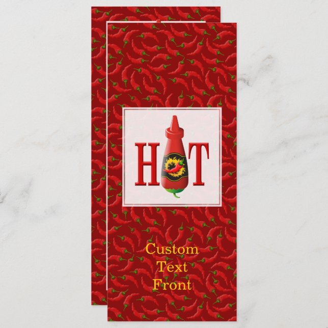 Hot sauce bottle invitation (Front/Back)