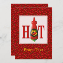 Hot sauce bottle invitation