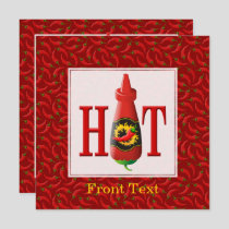 Hot sauce bottle invitation