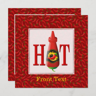 Hot sauce bottle invitation