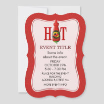 Hot sauce bottle invitation