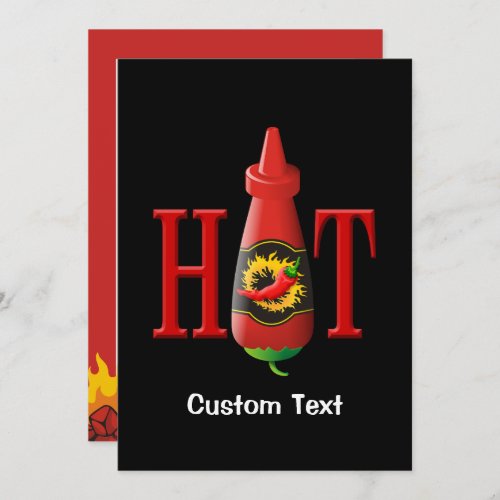 Hot Sauce Bottle Invitation