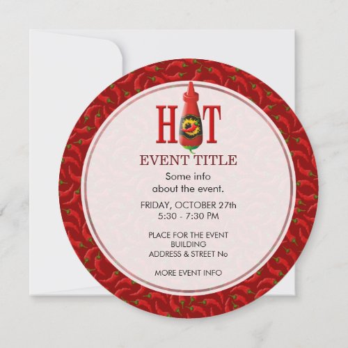 Hot sauce bottle invitation