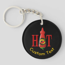 Hot Sauce Bottle Keychain