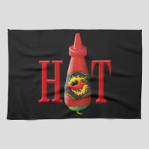 Hot Sauce Bottle Kitchen Towel