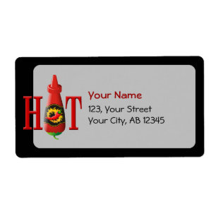 Hot Sauce Bottle Label