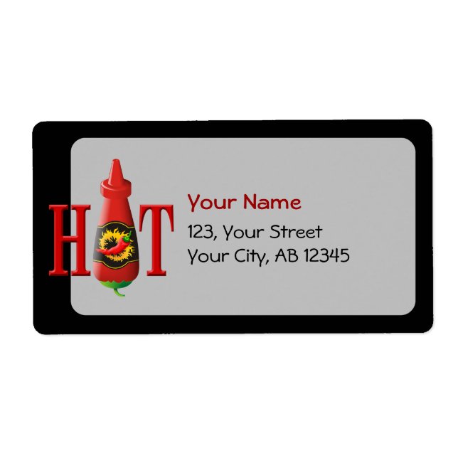 Hot Sauce Bottle Label (Front)