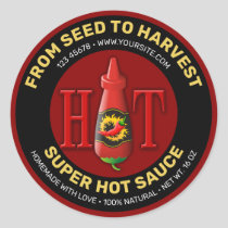 Hot Sauce Bottle Label