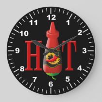 Hot sauce bottle large clock