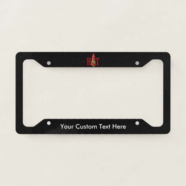 Hot Sauce Bottle License Plate Frame (Front)