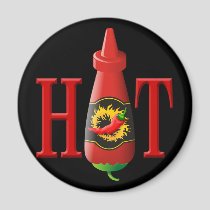 Hot sauce bottle magnet