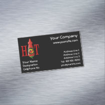 Hot Sauce Bottle Magnetic Business Card