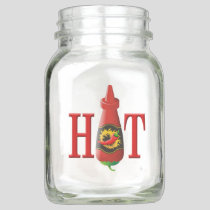 Hot sauce bottle mason jar