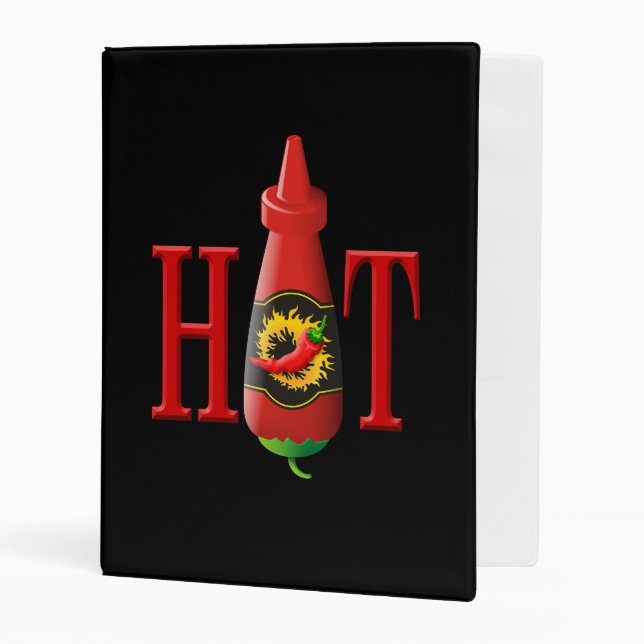 Hot Sauce Bottle Mini Binder (Front/Inside)