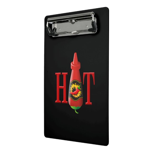 Hot Sauce Bottle Mini Clipboard (Angled2)