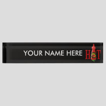 Hot Sauce Bottle Nameplate
