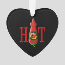 Hot sauce bottle ornament