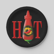 Hot Sauce Bottle Paper Plates