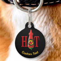 Hot Sauce Bottle Pet ID Tag